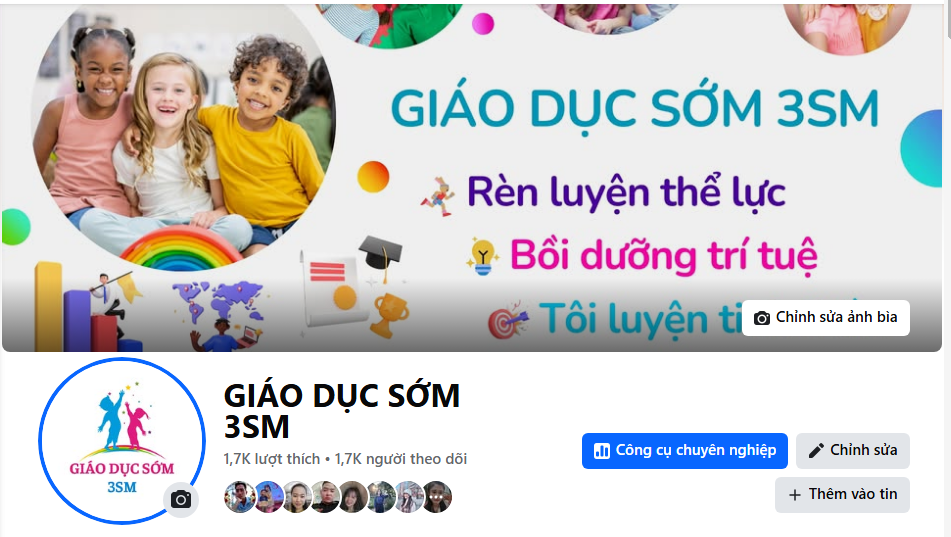 fanpage facebook giáo dục sớm 3sm